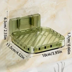 Adhesive Wall-Mount Soap Dish: Creative Large Drainage Soap Box for Bathroom, No Drilling Needed