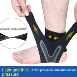 Adjustable Ankle Support Brace – Non-Elastic Compression Wrap for Injury Prevention, Sprain Protection & Stability, Sports & Fitness Protective Gear for Outdoor Activities