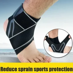 Adjustable Ankle Support Brace – Non-Elastic Compression Wrap for Injury Prevention, Sprain Protection & Stability, Sports & Fitness Protective Gear for Outdoor Activities
