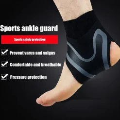 Adjustable Ankle Support Brace – Non-Elastic Compression Wrap for Injury Prevention, Sprain Protection & Stability, Sports & Fitness Protective Gear for Outdoor Activities