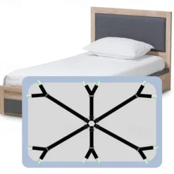 Adjustable Bed Sheet Holder with 12 Clips, Quilt Fixers, Adjustable Elastic Bed Sheet Holder for Sheets Mattress Covers Sofa Cushion Covers Sheet Clips