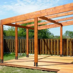 Adjustable Deck Post Anchor Bracket Set for 1.5x1.5-2x2-2x4-4x4 Post Heavy Metal Support Wooden Fence and Gazebo