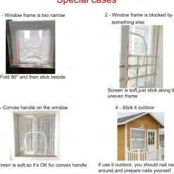 Adjustable DIY Fiberglass Mesh Window Screen with Zipper Opening - Handmade Insect for Pets, Customizable Cut-to-Size Sheet Mesh with Non-Adhesive Loop and Hook Straps