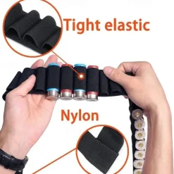 Adjustable 12/20GA Shell Holder Bandolier Belt - Tactical Hunting Ammo Carrier with 50 Round Capacity