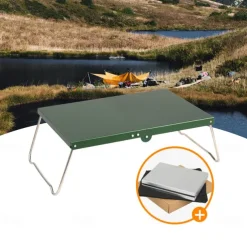 Adjustable Height Aluminum Alloy Camping Folding Table - Portable Outdoor Table for Versatile Use and Comfor