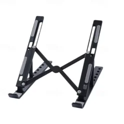 Adjustable Laptop Stand - Foldable, Portable Aluminum Alloy Stand, Breathable and Lightweight, Compatible Laptops, and Tablets