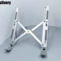 Adjustable Laptop Stand - Foldable, Portable Aluminum Alloy Stand, Breathable and Lightweight, Compatible Laptops, and Tablets