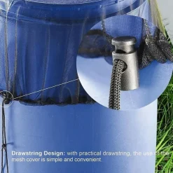 Adjustable Mesh Cover For Rain Barrel, Anti Falling Leaves Filter Screen, Gardening Supplies