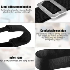 Adjustable Moving Straps, Furniture Moving Straps Lifting Straps for 2 Movers Shoulder Lifting and Moving System for Move Furniture, Appliances, Mattresses, Heavy Objects up to 800 lbs