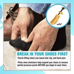 Adjustable 1pcs Unisex Shoe Stretcher Wooden Shoes Tree Shaper Rack,Wood Flats Pumps Boots Expander Trees