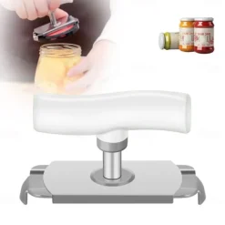 Adjustable Stainless Steel Jar Opener: Easy on Arthritic Joints, Quick Bottle Opening for Seniors, Tin Lid Opener