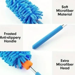 Adjustable Stretch Extend Microfiber Duster, Chenille Duster, Multi-functional Retractable Household Duster, Car Office Cleaning Kitchen Tools Car Accessories