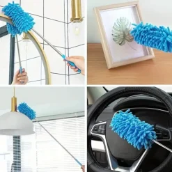 Adjustable Stretch Extend Microfiber Duster, Chenille Duster, Multi-functional Retractable Household Duster, Car Office Cleaning Kitchen Tools Car Accessories