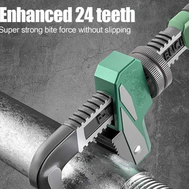 Adjustable Wrench, F-Type Pipe Wrench, Multi-Functional Plumbing Wrench, Heavy Duty Pipe Wrenches for Special-Shaped Valve Removal and Round Pipes