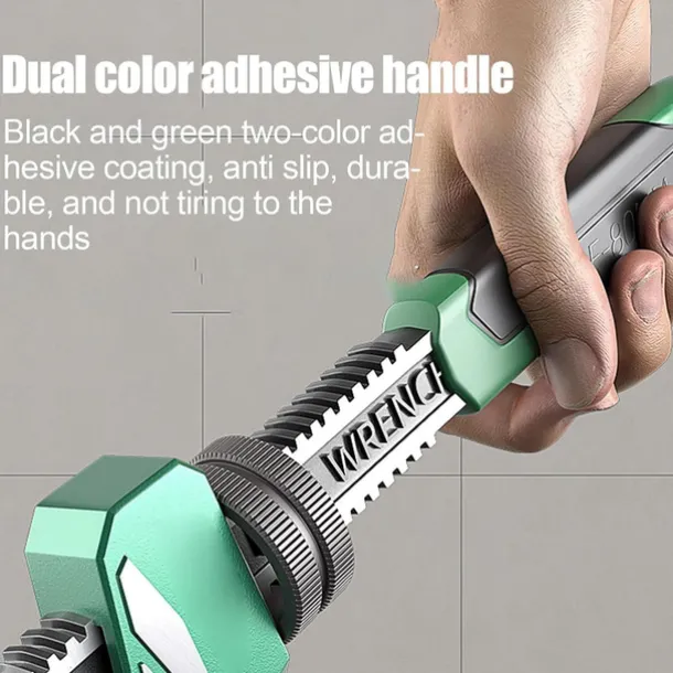 Adjustable Wrench, F-Type Pipe Wrench, Multi-Functional Plumbing Wrench, Heavy Duty Pipe Wrenches for Special-Shaped Valve Removal and Round Pipes