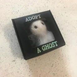 Adopt A Ghost, Halloween Gift Cute Ghost Little Felt Ghost Box with Tiny Scroll, Felt Ghost Gift Box, Cute Ghost Matchbox Gift, Ghost Ornament for Friends Family