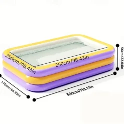 Adult Inflatable Swimming Pool Large Outdoor Water Fun for Home and Family, Weekend Play, Summer Water Play