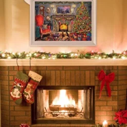 Advent Calendar 2024 Christmas Jigsaw Puzzles Blind Box Christmas by the Fireplace Holiday Puzzles for Adults Kids, 24 Parts 1008 Pieces Jigsaw Puzzles Gift for Countdown to Christmas