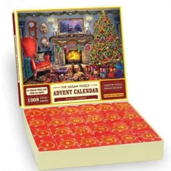 Advent Calendar 2025 Jigsaw Puzzles - 24 Boxes 1008 Pieces Puzzles Countdown to Christmas, Christmas Gifts Stocking Stuffers, Christmas Decorations Christmas Puzzle for Adults Kids, Xmas Gift