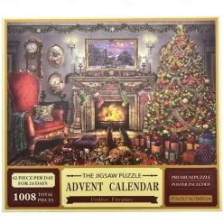 Advent Calendar 2025 Jigsaw Puzzles - 24 Boxes 1008 Pieces Puzzles Countdown to Christmas, Christmas Gifts Stocking Stuffers, Christmas Decorations Christmas Puzzle for Adults Kids, Xmas Gift