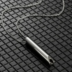 Aerosolry Breathlace,Stainless Steel Pendant Necklace Whistle for Meditation, Mindfulness, Breathing Techniques, Stress Relief, and Anxiety Reduction during Yoga