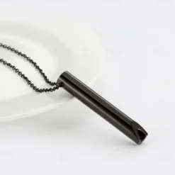 Aerosolry Breathlace,Stainless Steel Pendant Necklace Whistle for Meditation, Mindfulness, Breathing Techniques, Stress Relief, and Anxiety Reduction during Yoga