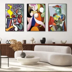 Aesthetic Abstract Canvas Framed Wall Art Large Size 24 X 16 X 3 Pieces Modern Art Natural Minimalist Posters Prints Living Room Bedroom Bathroom Kitchen Office Wall Decor