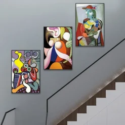 Aesthetic Abstract Canvas Framed Wall Art Large Size 24 X 16 X 3 Pieces Modern Art Natural Minimalist Posters Prints Living Room Bedroom Bathroom Kitchen Office Wall Decor