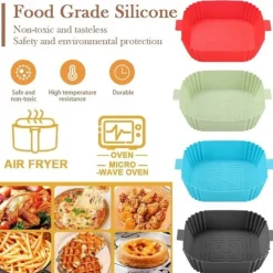 Air Fryer Silicone Bakeware Multi-Functional Barbecue Mat Baking Oven Easy To Clean Oil-Proof Silicone Mat Tray