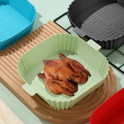 Air Fryer Silicone Bakeware Multi-Functional Barbecue Mat Baking Oven Easy To Clean Oil-Proof Silicone Mat Tray
