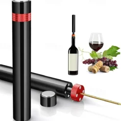 Air Pump Wine Bottle Opener Safe Portable Stainless Steel Pin Cork Remover Air Pressure Corkscrew Kitchen Tools Bar Accessories