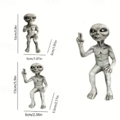 Alien Statue Resin Ornament, Outdoor Garden Statue Ornament Decoration, Add a Unique Touch to Your Home Decor