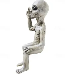 Alien Statue Resin Ornament, Outdoor Garden Statue Ornament Decoration, Add a Unique Touch to Your Home Decor