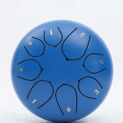 Alloy Steel Tongue Drum 6 Inch 8 Notes Hand Drums with Bag Sticks Music Book, Sound Healing Instruments for Musical Education Entertainment Meditation Yoga Zen Gifts