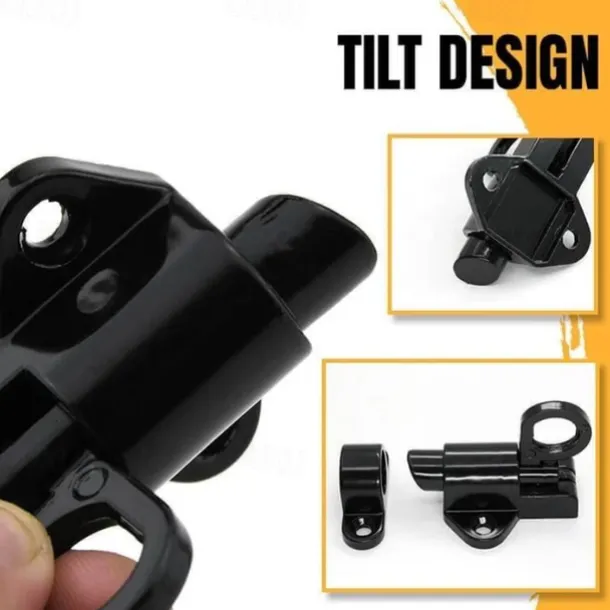 Aluminum Alloy Bolt Lock Self-Closing Automatic Latch Window Gate Security Pull Ring Spring Bounce Door Bolt Latch Lock