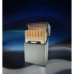 Aluminum Alloy Cigarette Case, 20-Capacity, Moisture and Crush Resistant, Unique Men's Gift, Metal Aluminum Alloy Construction Stylish Creative