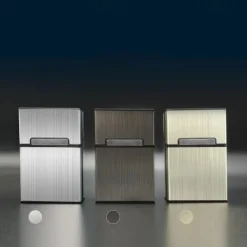 Aluminum Alloy Cigarette Case, 20-Capacity, Moisture and Crush Resistant, Unique Men's Gift, Metal Aluminum Alloy Construction Stylish Creative