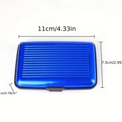 Aluminum Bank Card Holder Blocking Hard Case Wallet Solid Credit Card Anti-RFID Scanning Protect Card Holder
