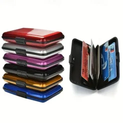 Aluminum Bank Card Holder Blocking Hard Case Wallet Solid Credit Card Anti-RFID Scanning Protect Card Holder