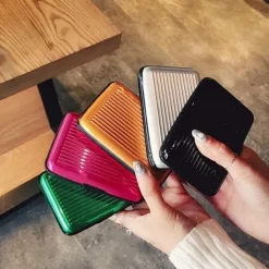 Aluminum Bank Card Holder Blocking Hard Case Wallet Solid Credit Card Anti-RFID Scanning Protect Card Holder