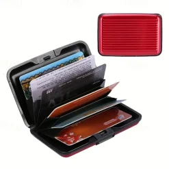 Aluminum Bank Card Holder Blocking Hard Case Wallet Solid Credit Card Anti-RFID Scanning Protect Card Holder