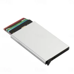 Aluminum Card Holder ID RFID Credit Card Holder Automatic Pop-up Bank Card Box Smart Quick Release Women Wallet Mini Car Package