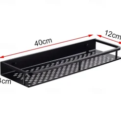 Aluminum Toilet Rack Wall Hanging Black Hotel Pendant Rectangular Net Blue Storage Rack Bathroom Accessories