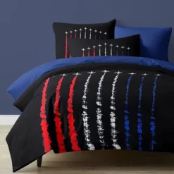 American US Airplanes Duvet Cover Set Independence Day Stylish and Thematic Bedding Set Featuring Iconic Aircraft Designs Soft and Durable Perfect for Aviation Enthusiasts Bedroom Decor