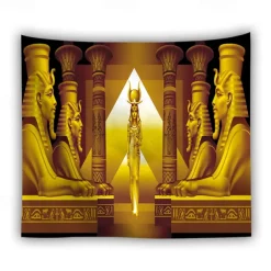 Ancient Egyptian Pyramids Hanging Tapestry Wall Art Large Tapestry Mural Decor Photograph Backdrop Blanket Curtain Home Bedroom Living Room Decoration Medieval