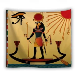 Ancient Egyptian Pyramids Hanging Tapestry Wall Art Large Tapestry Mural Decor Photograph Backdrop Blanket Curtain Home Bedroom Living Room Decoration Medieval