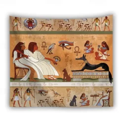 Ancient Egyptian Pyramids Hanging Tapestry Wall Art Large Tapestry Mural Decor Photograph Backdrop Blanket Curtain Home Bedroom Living Room Decoration Medieval