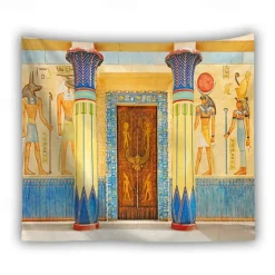 Ancient Egyptian Pyramids Hanging Tapestry Wall Art Large Tapestry Mural Decor Photograph Backdrop Blanket Curtain Home Bedroom Living Room Decoration Medieval