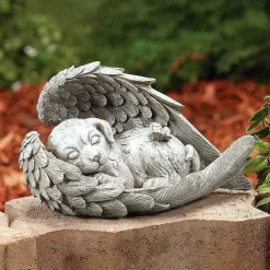 Angel Pet Cat Dog Memorial Resin Remembrance Gifts Grave Markers Pet Statue Memorial Ornament Garden Decor
