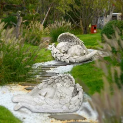 Angel Pet Cat Dog Memorial Resin Remembrance Gifts Grave Markers Pet Statue Memorial Ornament Garden Decor